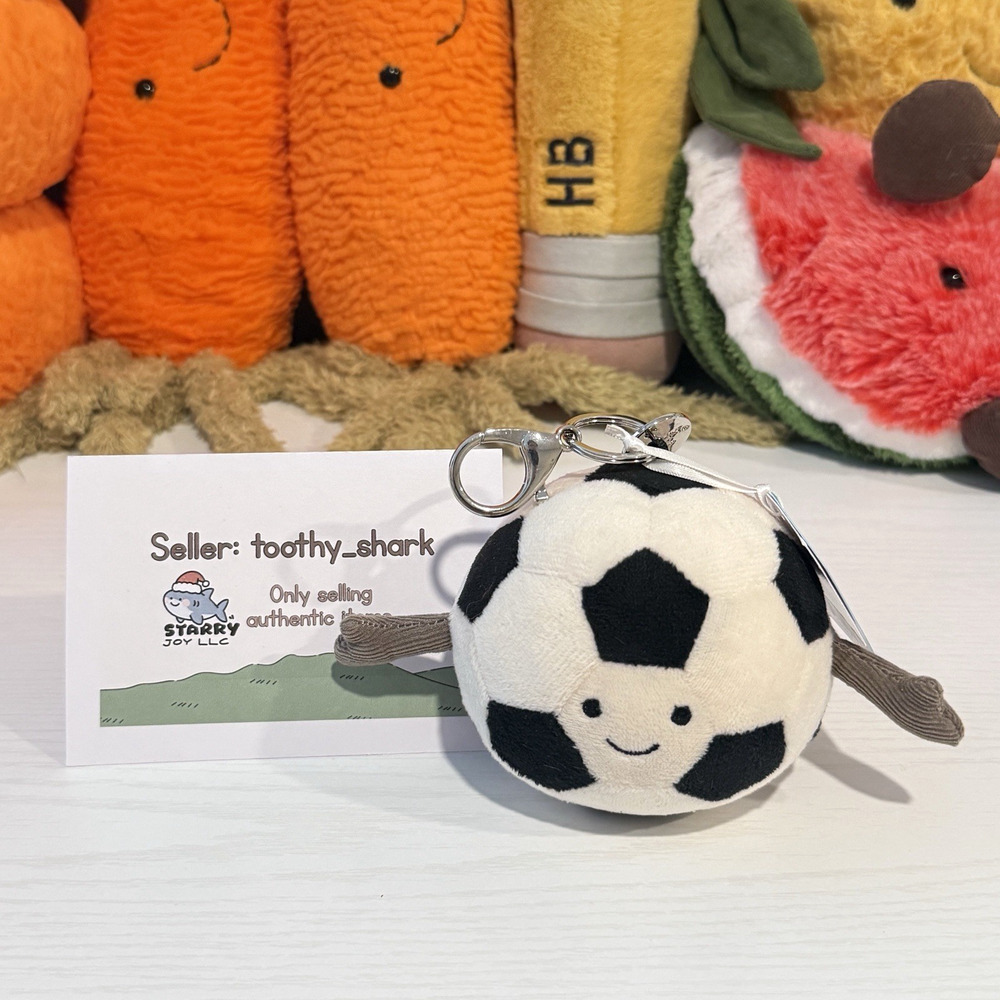 Jellycat Amuseables Sports Soccer Bag Charm BNWT - 100% Authentic - Ship from US
